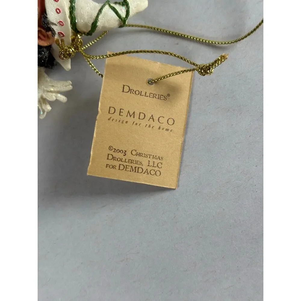 RARE Demdaco Drolleries 2003 Uncle Sam Patriotic Elf Christmas Ornament 4